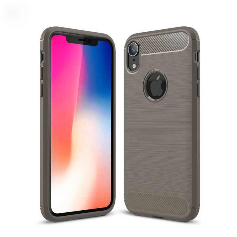 Cover iPhone XR Sort Børstet Kulfiber