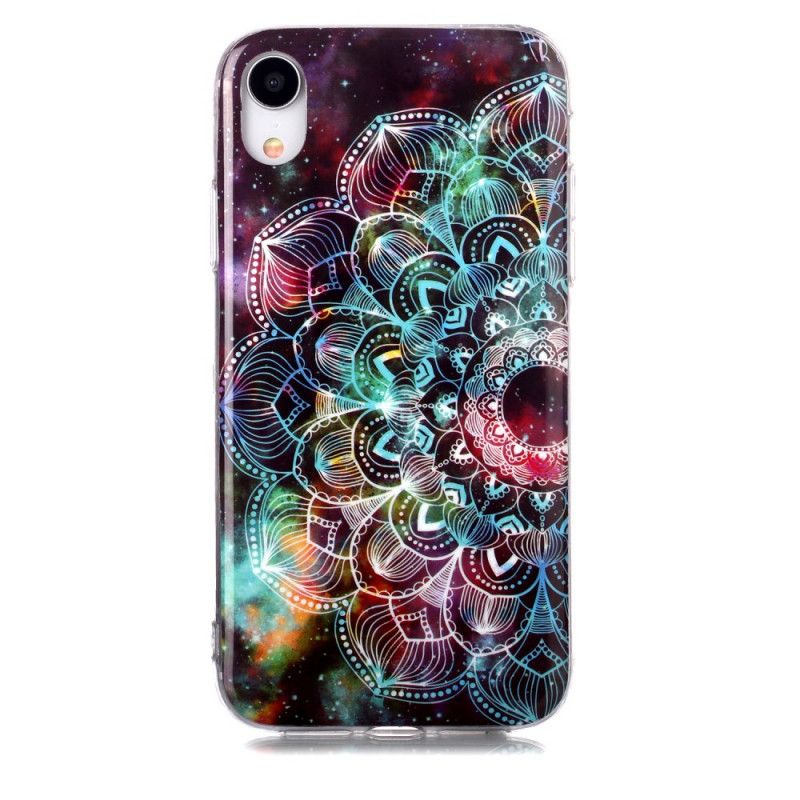 Cover iPhone XR Sort Fluorescerende Blomsterserie Beskyttelse