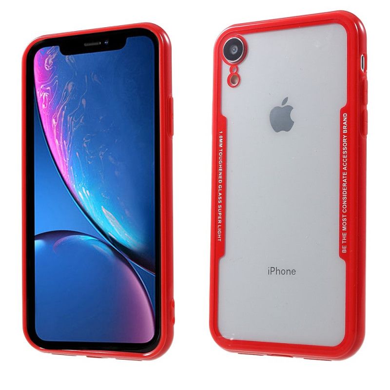 Cover iPhone XR Sort Gennemsigtige Silikonkanter Beskyttelse