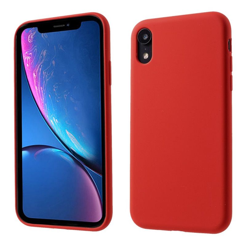 Cover iPhone XR Sort Gensidig Flydende Silikone