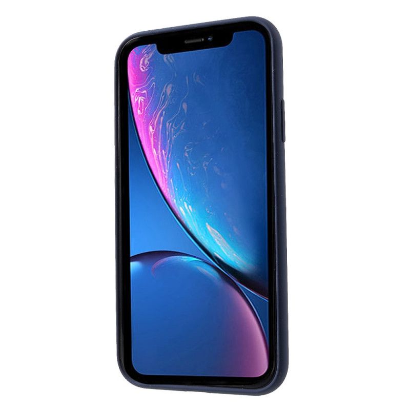 Cover iPhone XR Sort Gensidig Flydende Silikone