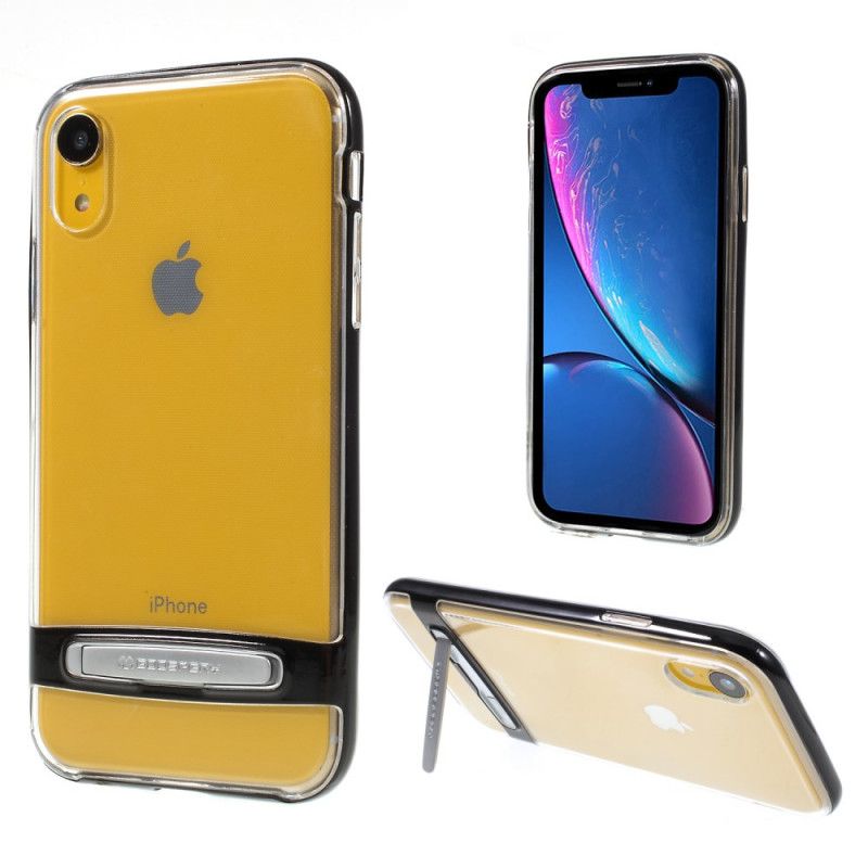 Cover iPhone XR Sort Hybrid Med Støtte Til Kviksølvstik