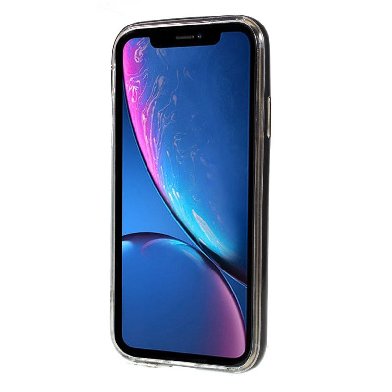 Cover iPhone XR Sort Hybrid Med Støtte Til Kviksølvstik