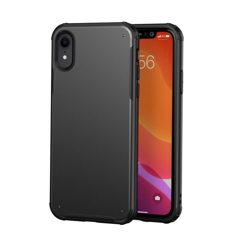 Cover iPhone XR Sort Hybrid Silikonefælgdesign