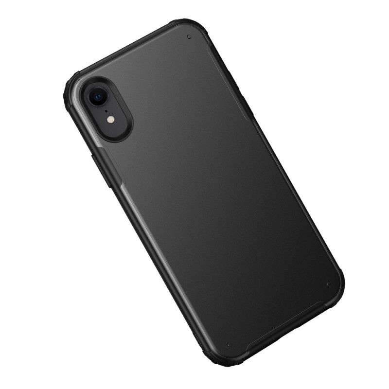 Cover iPhone XR Sort Hybrid Silikonefælgdesign