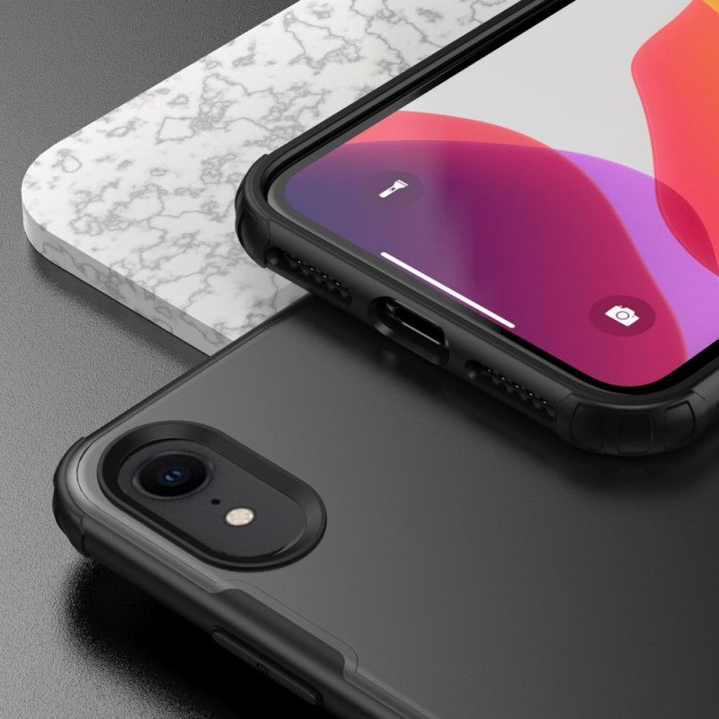 Cover iPhone XR Sort Hybrid Silikonefælgdesign