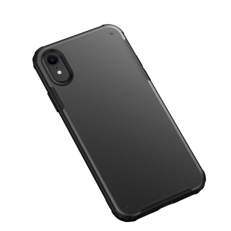 Cover iPhone XR Sort Hybrid Silikonefælgdesign