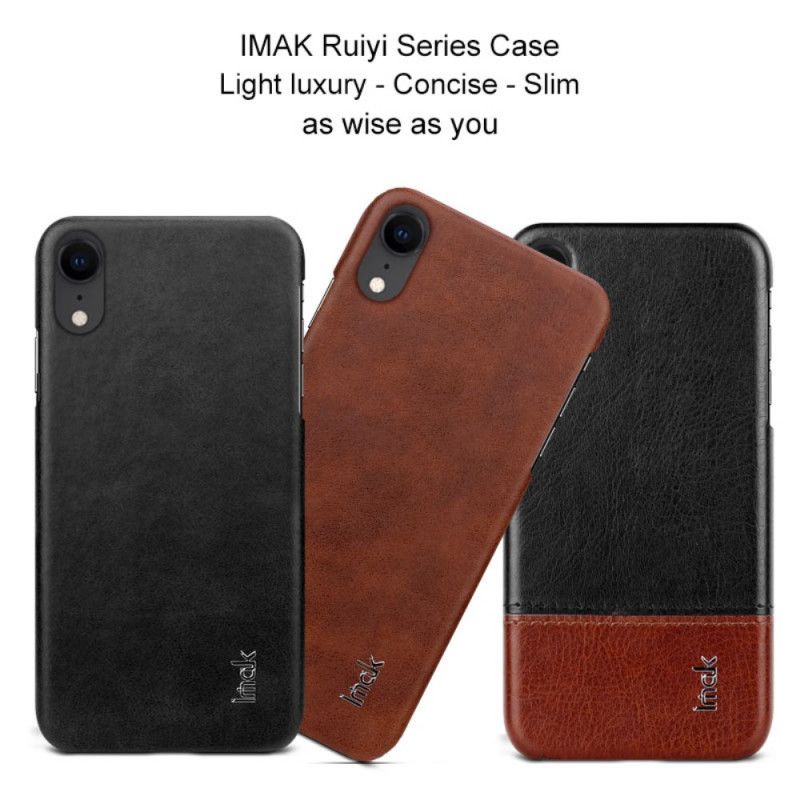 Cover iPhone XR Sort Imak Ruiyi Serie Læder Effekt Original