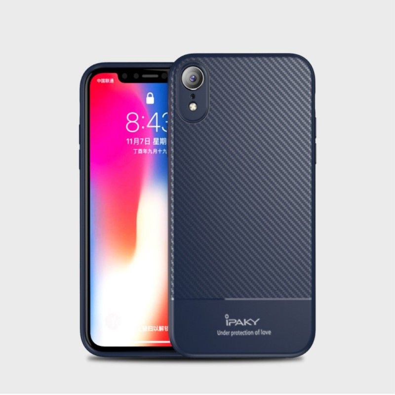 Cover iPhone XR Sort Ipaky Kulfiber