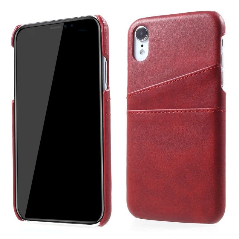 Cover iPhone XR Sort Kortholder Beskyttelse