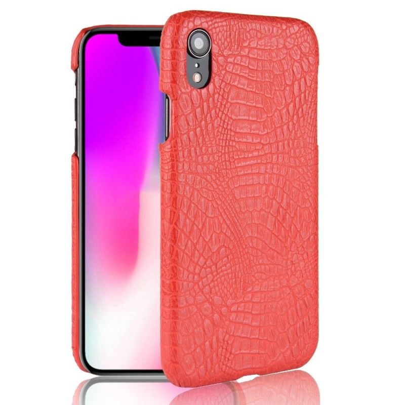 Cover iPhone XR Sort Krokodillehudeffekt