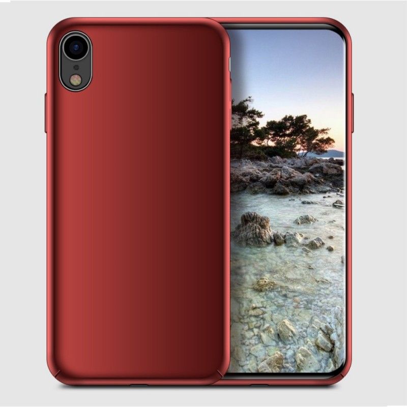 Cover iPhone XR Sort Litchi Læder Tekstur Beskyttelse