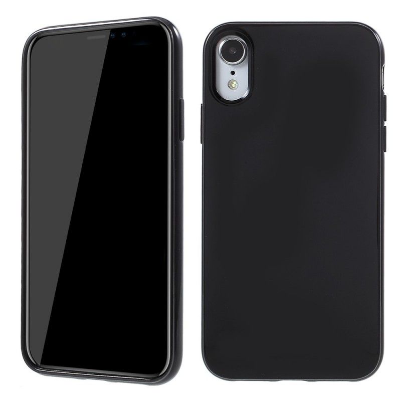 Cover iPhone XR Sort Mobilcover Blank Silikone