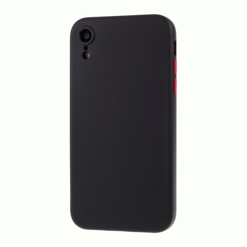 Cover iPhone XR Sort Mobilcover Fleksibel Silikonefarvet Knap