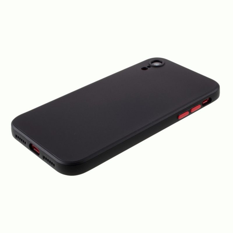 Cover iPhone XR Sort Mobilcover Fleksibel Silikonefarvet Knap