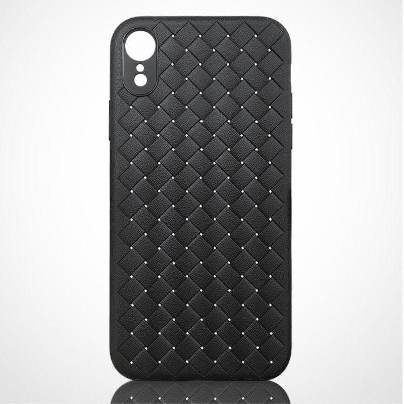 Cover iPhone XR Sort Mobilcover Flettet