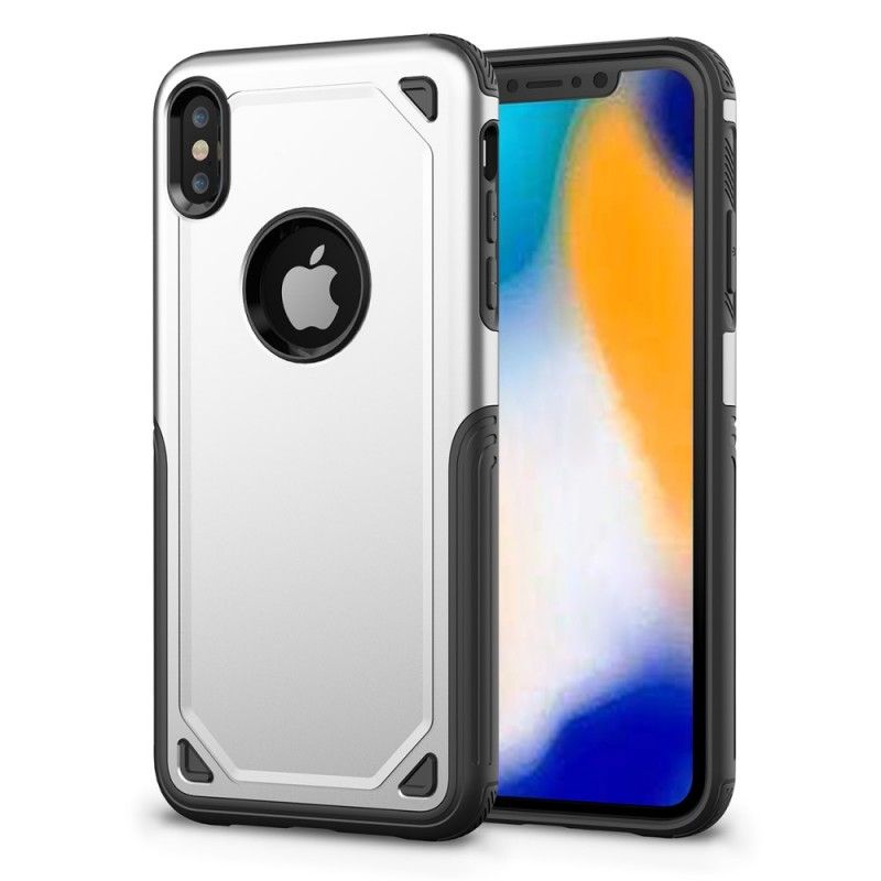 Cover iPhone XR Sort Premium Metaleffekt