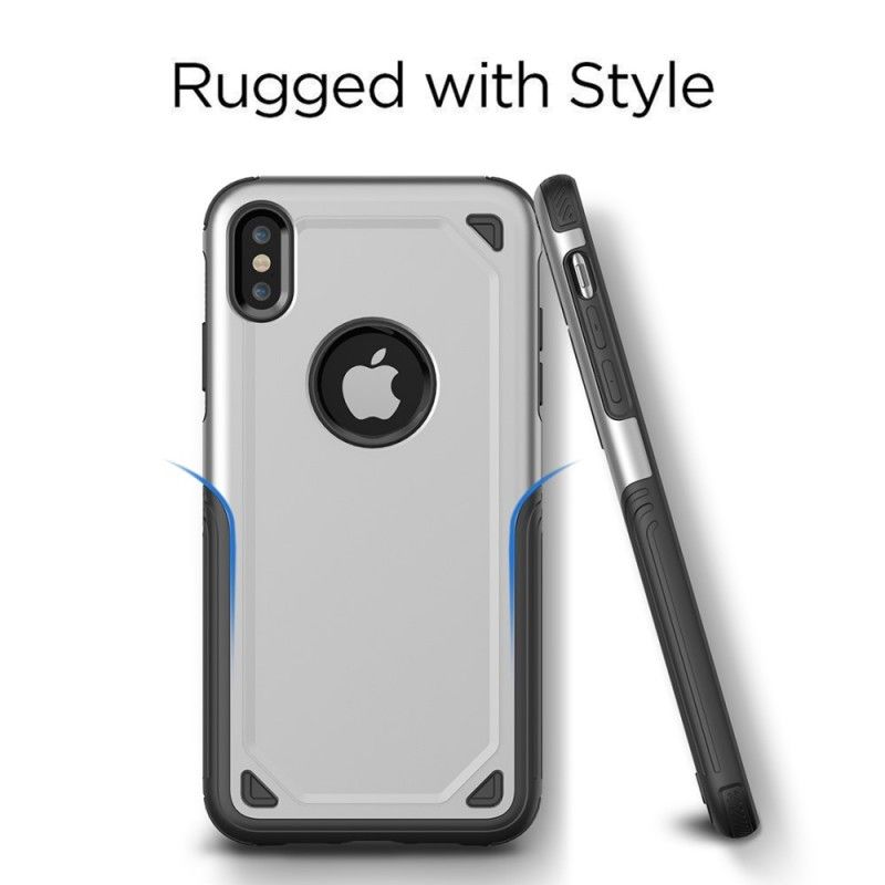 Cover iPhone XR Sort Premium Metaleffekt