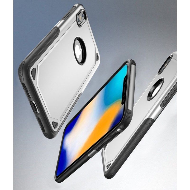 Cover iPhone XR Sort Premium Metaleffekt