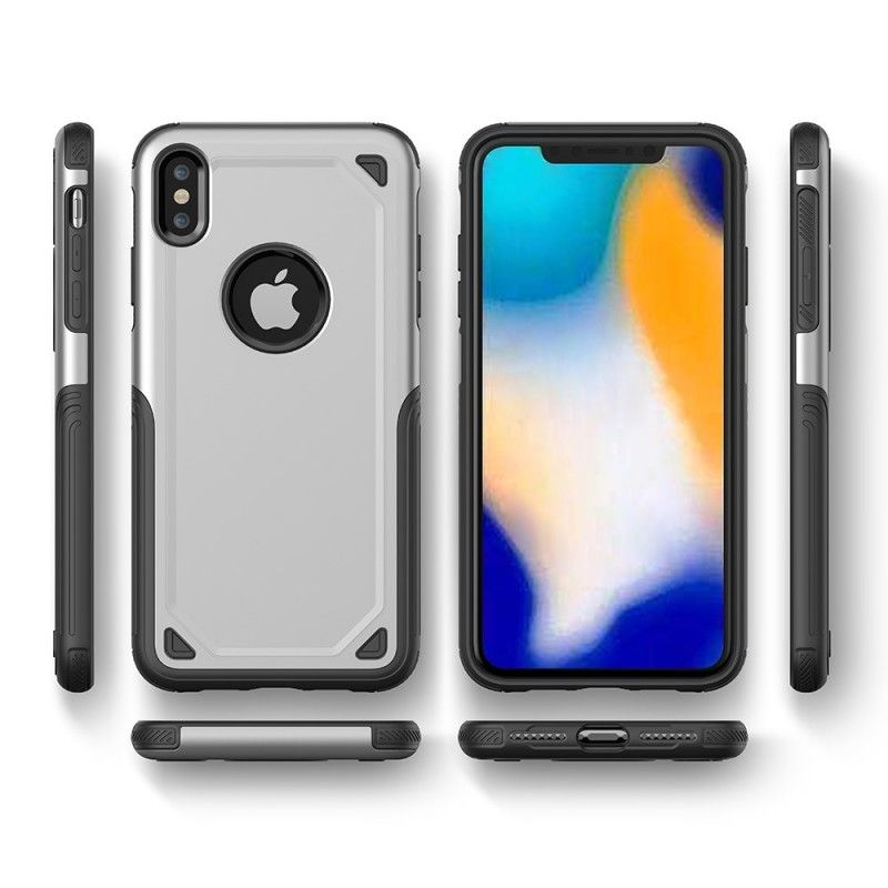 Cover iPhone XR Sort Premium Metaleffekt