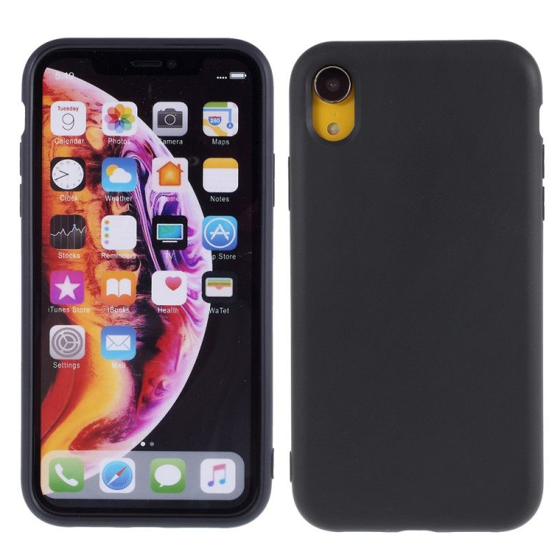 Cover iPhone XR Sort Silikone-Finhed 2.5 Mm