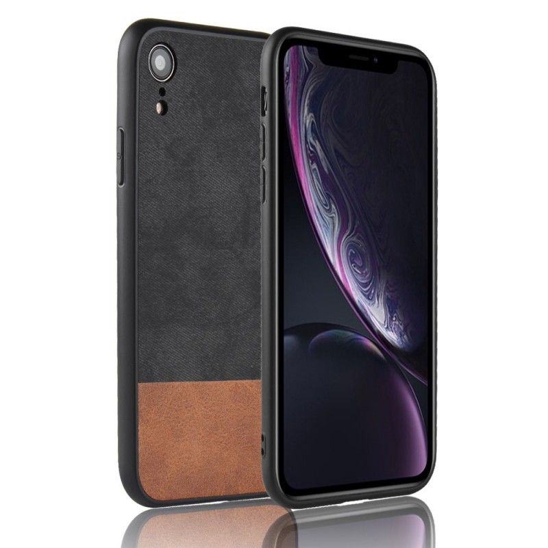 Cover iPhone XR Sort Tofarvet Imiteret Læder