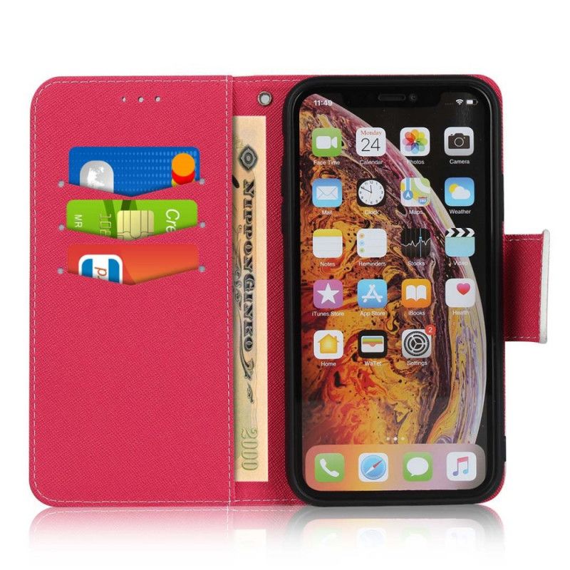 Flip Cover iPhone XR Magenta Mobilcover G-Streng