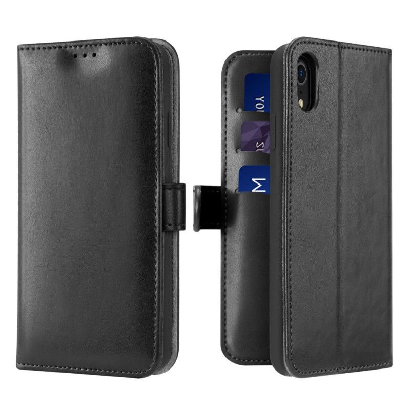 Flip Cover iPhone XR Sort Kado-Serie Dux Ducis