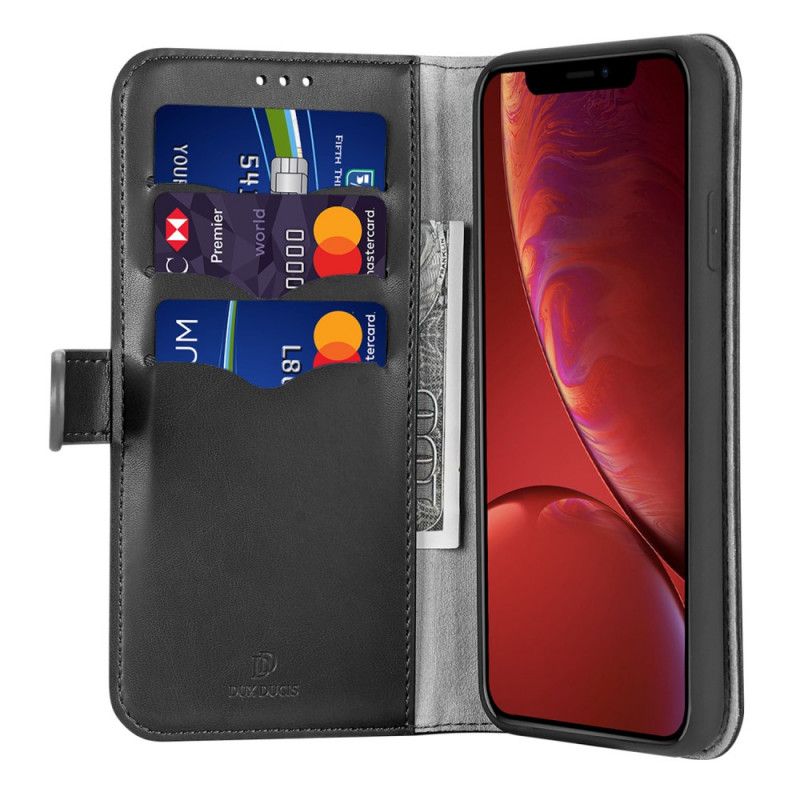 Flip Cover iPhone XR Sort Kado-Serie Dux Ducis