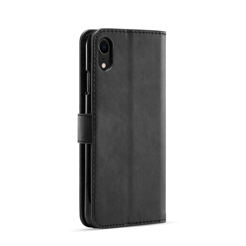 Flip Cover iPhone XR Sort Lc.Imeeke Lædereffekt