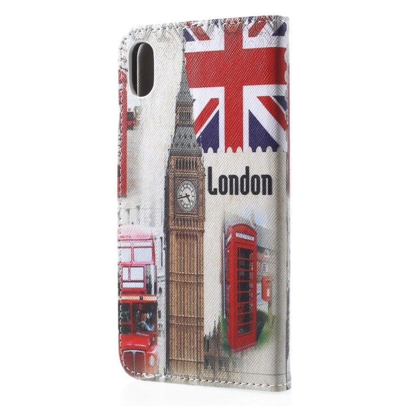 Flip Cover Læder for iPhone XR London Liv