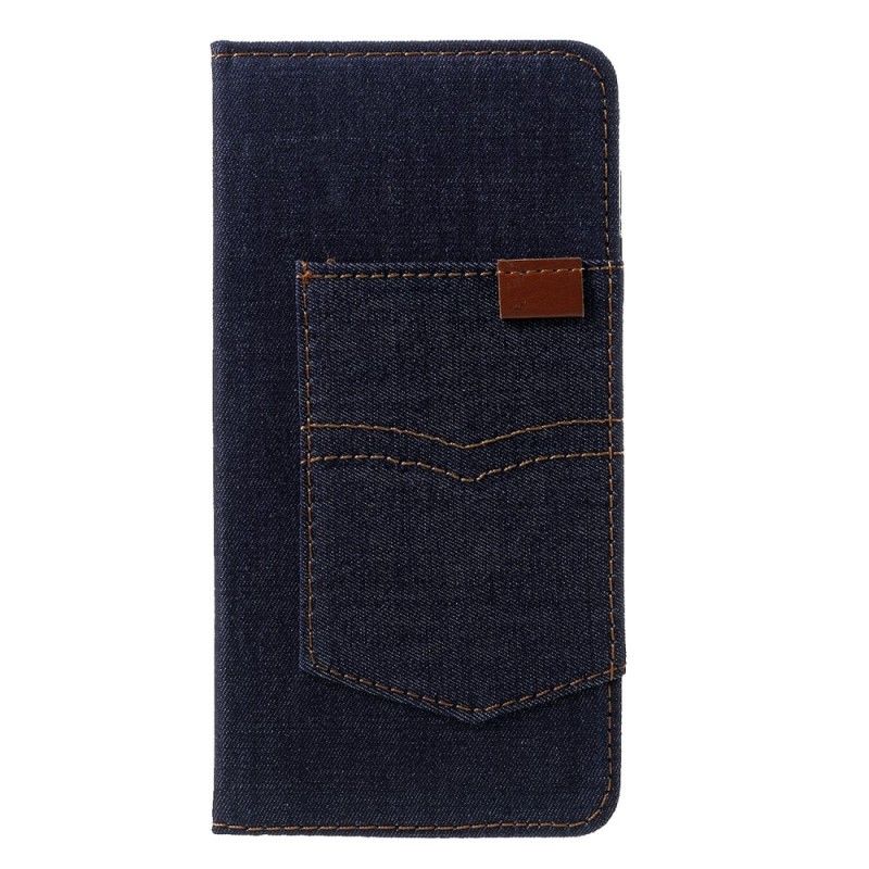 Flip Cover Læder iPhone XR Mørkeblå Klassiske Jeans