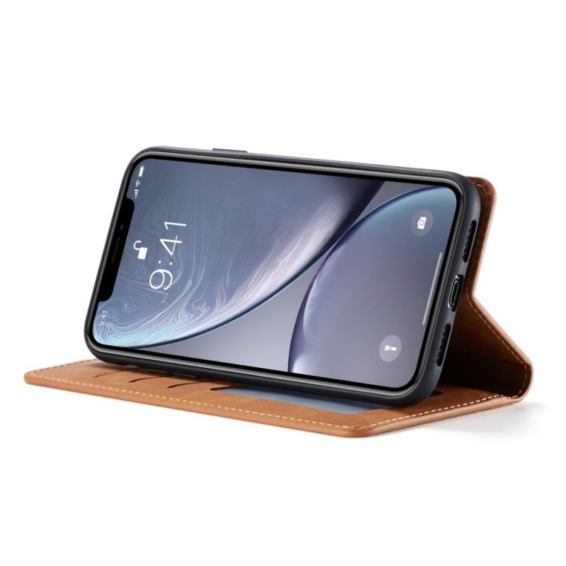 Læder Cover for iPhone XR Sort Forwenw Lædereffekt