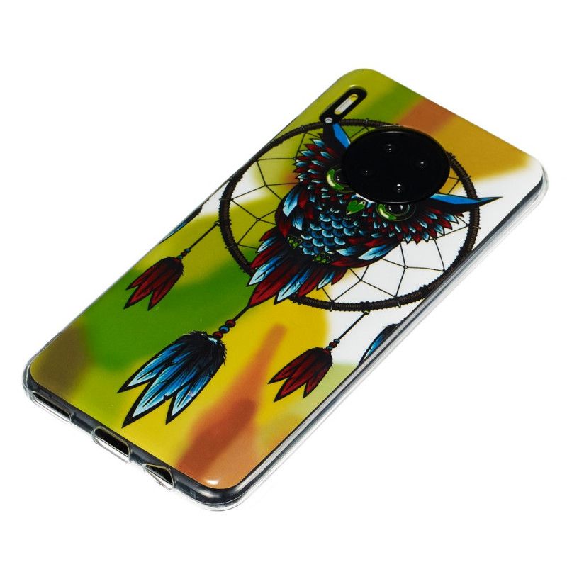 Cover for Huawei Mate 30 Pro Drømmefanger Til Fluorescerende Ugle