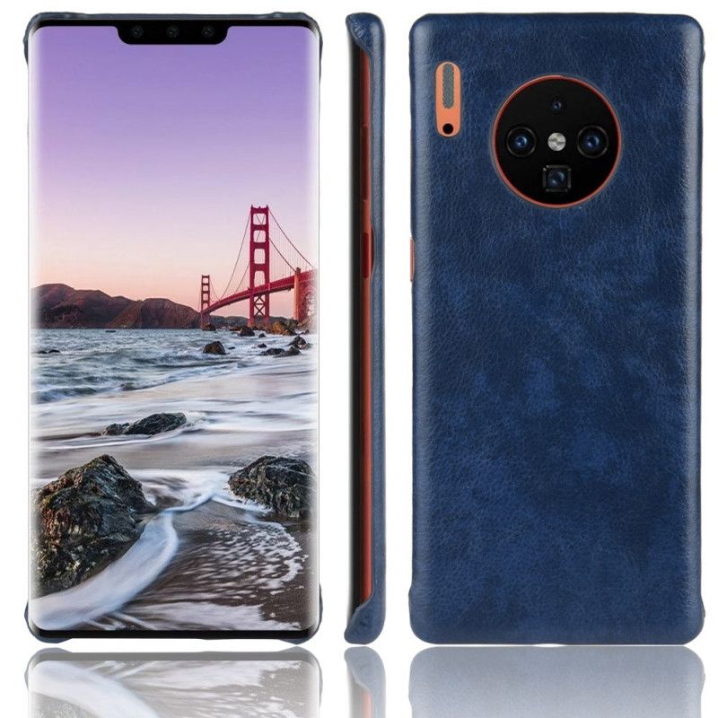 Cover for Huawei Mate 30 Pro Grå Præstationslychee-Lædereffekt