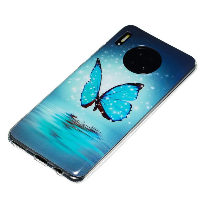 Cover Huawei Mate 30 Pro Fluorescerende Blå Sommerfugl Original