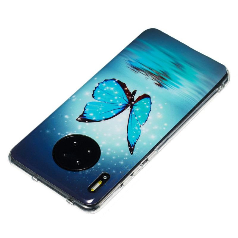 Cover Huawei Mate 30 Pro Fluorescerende Blå Sommerfugl Original