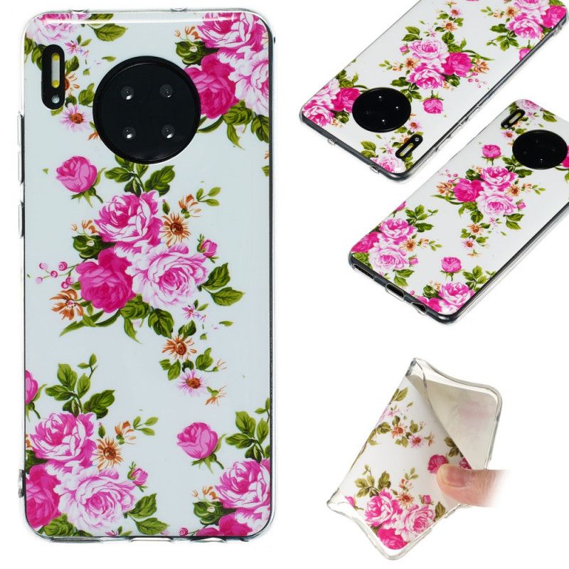 Cover Huawei Mate 30 Pro Fluorescerende Frihedsblomster Original