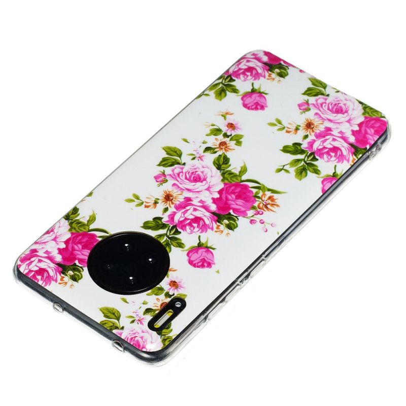 Cover Huawei Mate 30 Pro Fluorescerende Frihedsblomster Original