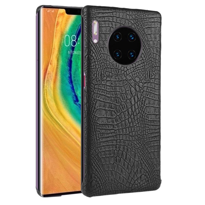 Cover Huawei Mate 30 Pro Sort Krokodillehudstil