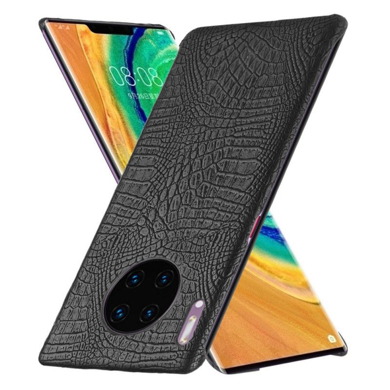 Cover Huawei Mate 30 Pro Sort Krokodillehudstil