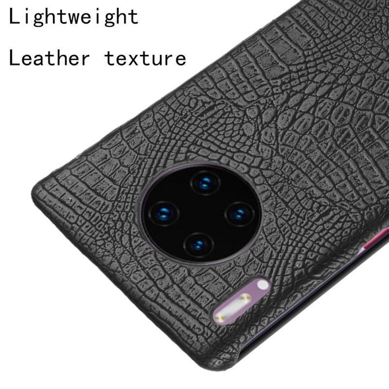 Cover Huawei Mate 30 Pro Sort Krokodillehudstil