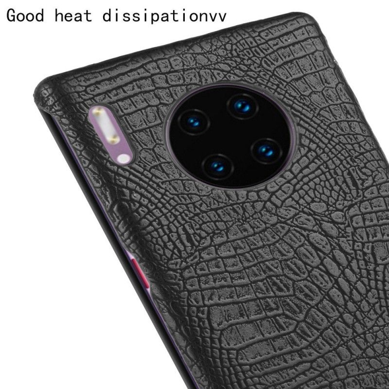 Cover Huawei Mate 30 Pro Sort Krokodillehudstil