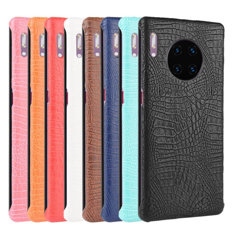 Cover Huawei Mate 30 Pro Sort Krokodillehudstil