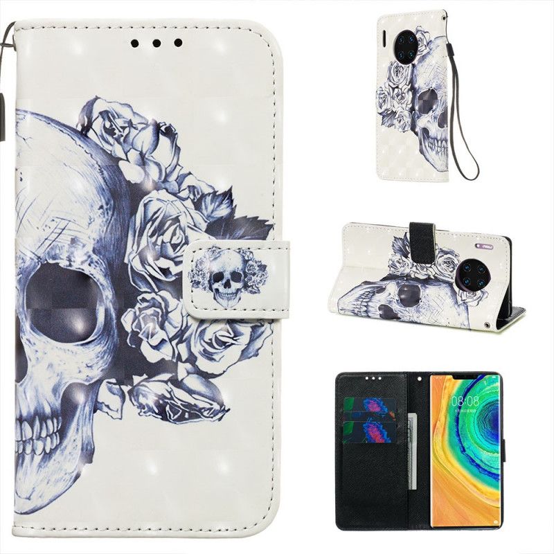 Flip Cover Huawei Mate 30 Pro Blomstret Kranium