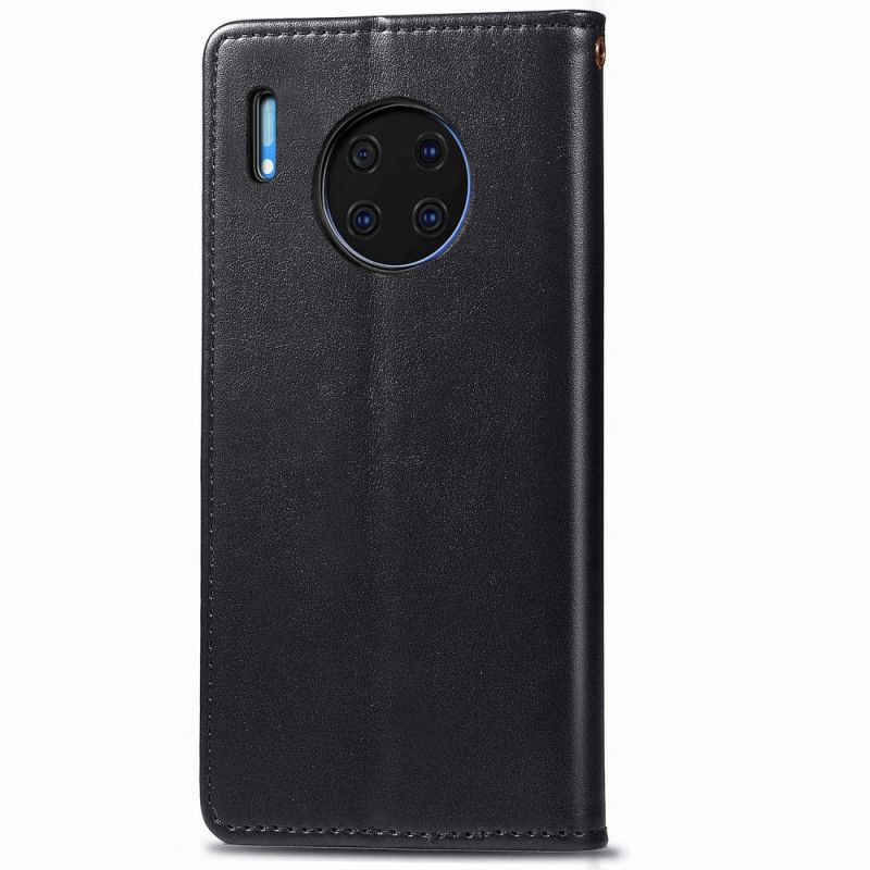 Flip Cover Huawei Mate 30 Pro Grøn Mobilcover Imiteret Læder Og Vintage Lås