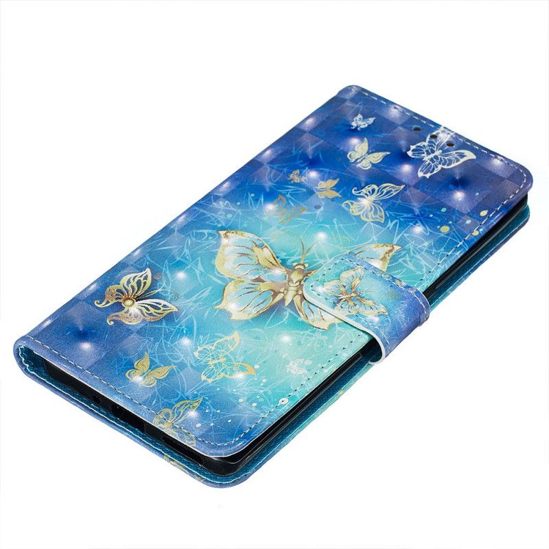 Flip Cover Huawei Mate 30 Pro Gyldne Sommerfugle