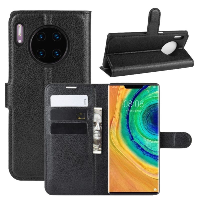 Flip Cover Huawei Mate 30 Pro Sort Klassisk