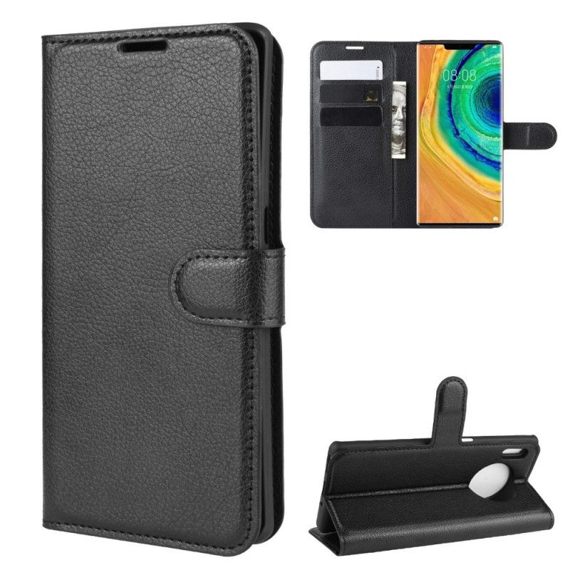 Flip Cover Huawei Mate 30 Pro Sort Klassisk