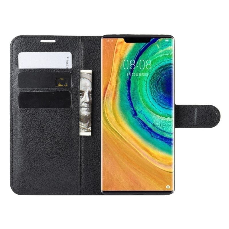 Flip Cover Huawei Mate 30 Pro Sort Klassisk